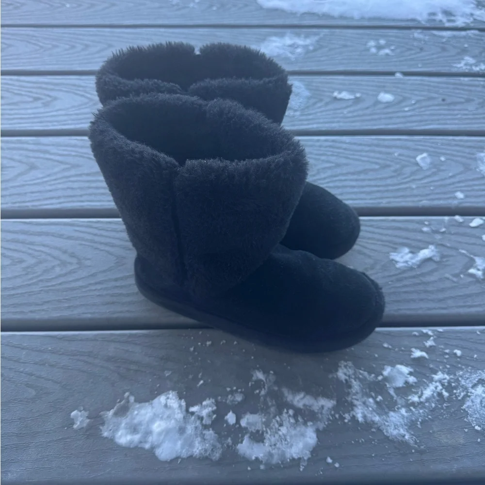 Koolaburra by UGG Girls Faux Fur Winter Boots Black – Size 3